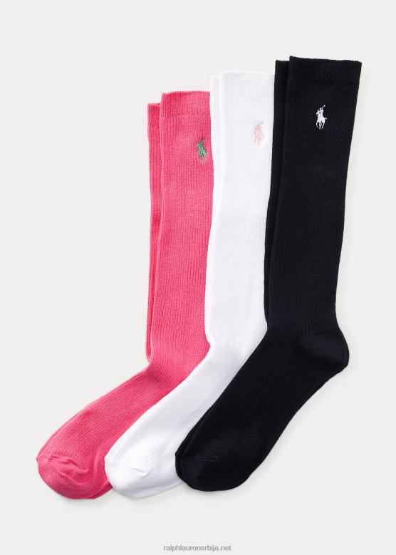 клинци Ralph Lauren ребрасто до колена 3 ком V2V447256 морнарско/бела