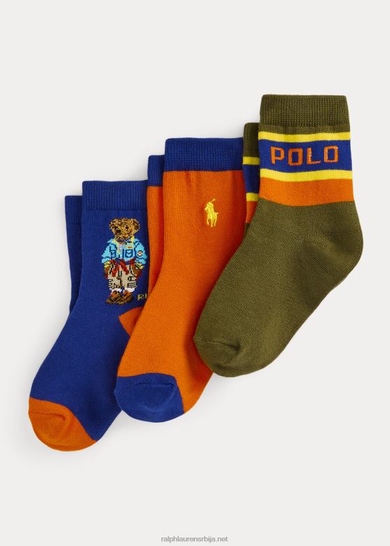 клинци Ralph Lauren поло беар црев чарапе 3 ком V2V449803 краљевски мулти