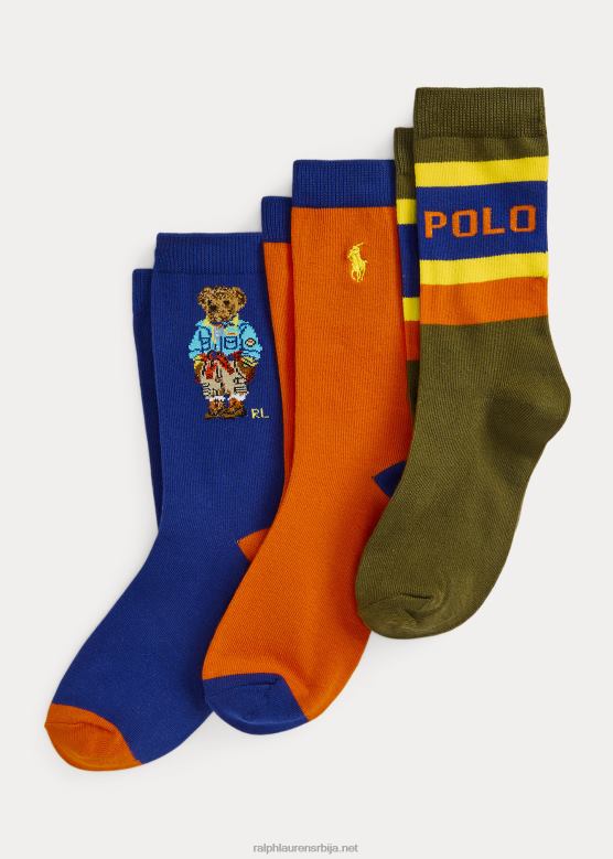 клинци Ralph Lauren поло беар црев чарапе 3 ком V2V449831 краљевски мулти