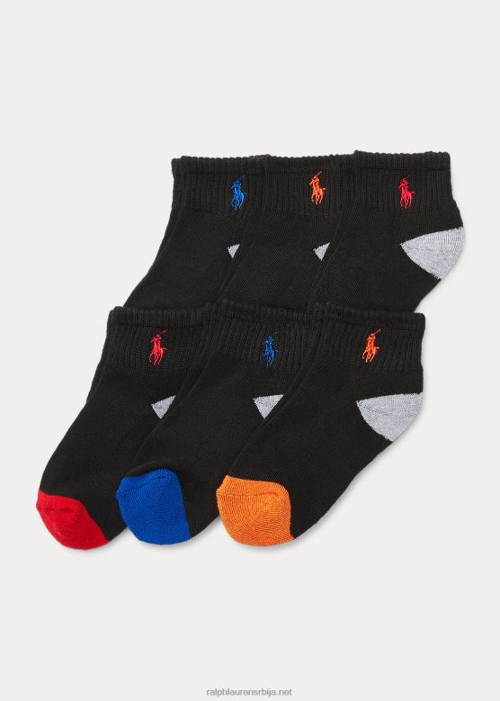 клинци Ralph Lauren чарапе за глежањ 6 ком V2V445959 црн