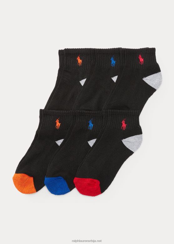 клинци Ralph Lauren чарапе за глежањ 6 ком V2V446326 црн