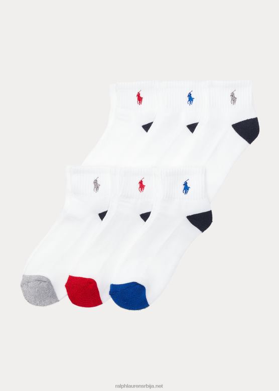 клинци Ralph Lauren чарапе за глежањ 6 ком V2V446327 бео