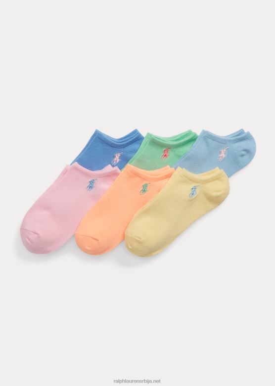 клинци Ralph Lauren атлетске деколтиране чарапе 6 ком V2V447128 пастелно розе