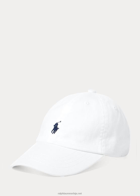 клинци Ralph Lauren памучна цхино бејзбол капа V2V445952 бео