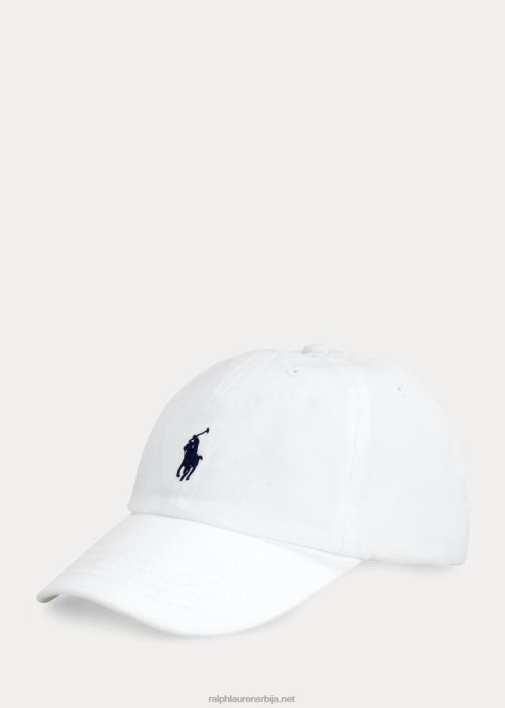 клинци Ralph Lauren памучна цхино бејзбол капа V2V446322 бео