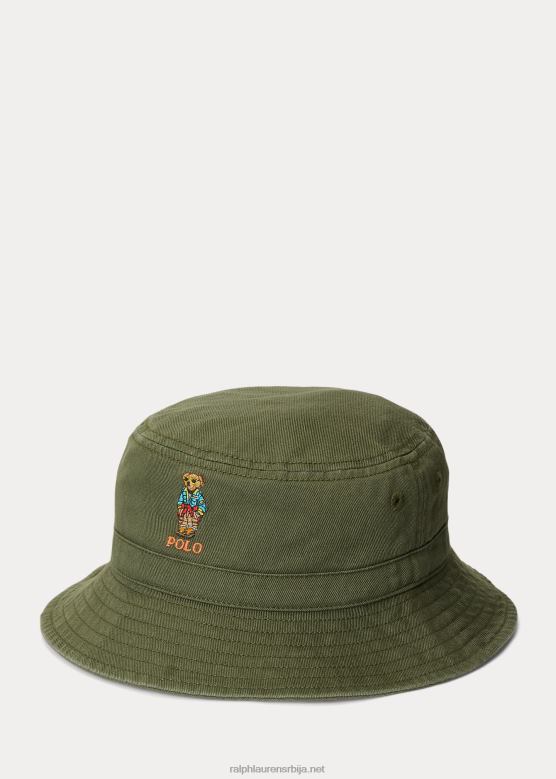 клинци Ralph Lauren поло медвед памучна капа од кепера V2V446515 тамни мудрац путник медвед