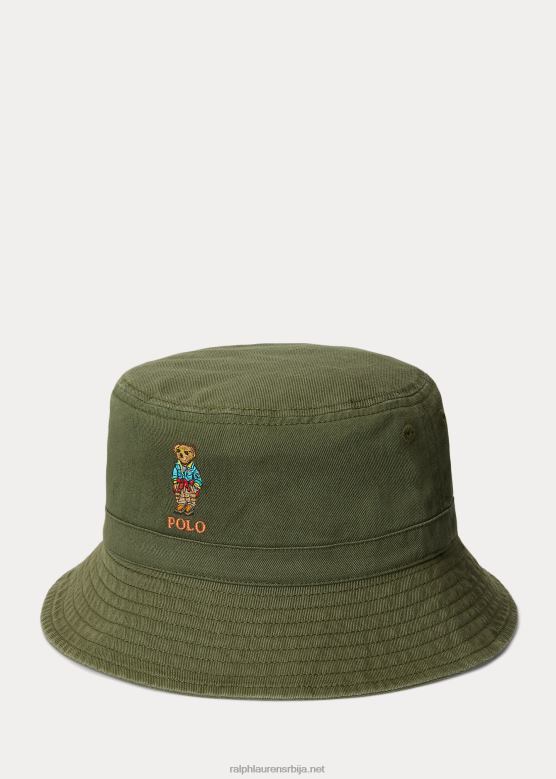 клинци Ralph Lauren поло медвед памучна капа од кепера V2V446664 тамни мудрац путник медвед