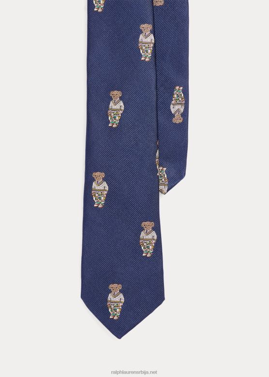 клинци Ralph Lauren свилена реп кравата поло медведа V2V445838 морнарица