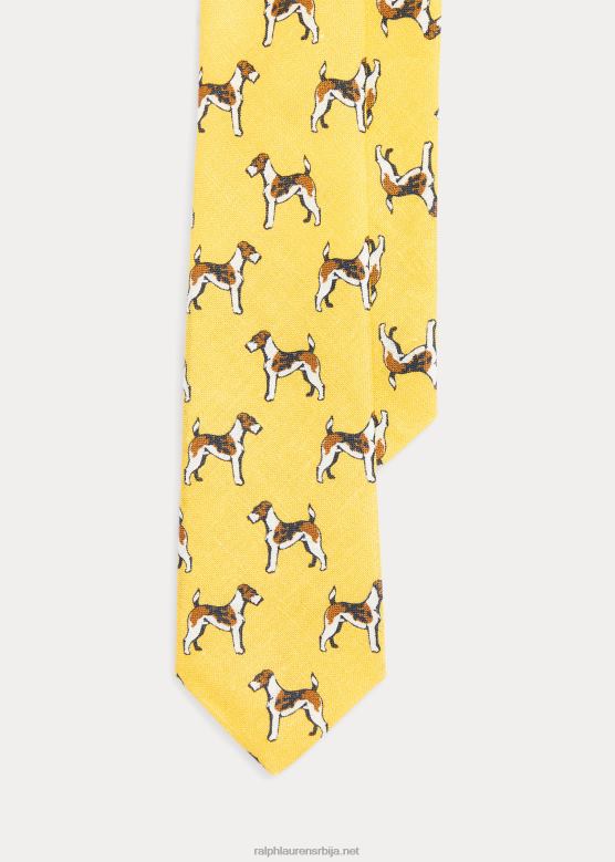 клинци Ralph Lauren теријерска ланена кравата V2V446194 жута