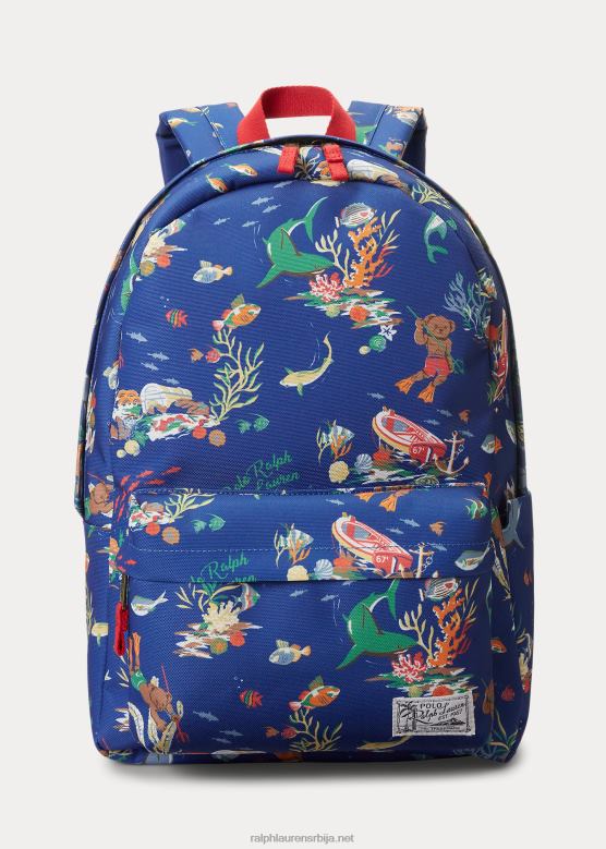 клинци Ralph Lauren поло медвед ранац V2V449833 плави медвеђи принт