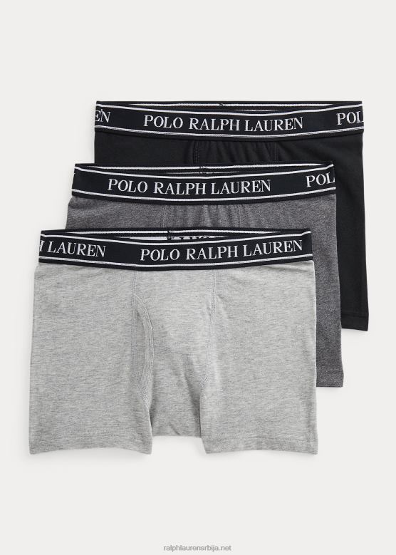 клинци Ralph Lauren боксерице од растезљивог памука 3 ком V2V446410 и даље / угаљ / црни
