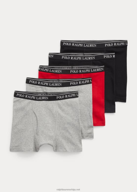 клинци Ralph Lauren ребрасте памучне гаћице од 5 ком V2V446404 и преко вријеска/црног