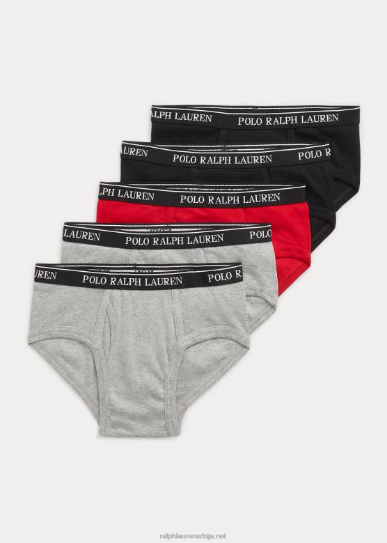 клинци Ralph Lauren ребрасти памучни гаћиц од 5 ком V2V446406 и преко вријеска/црног