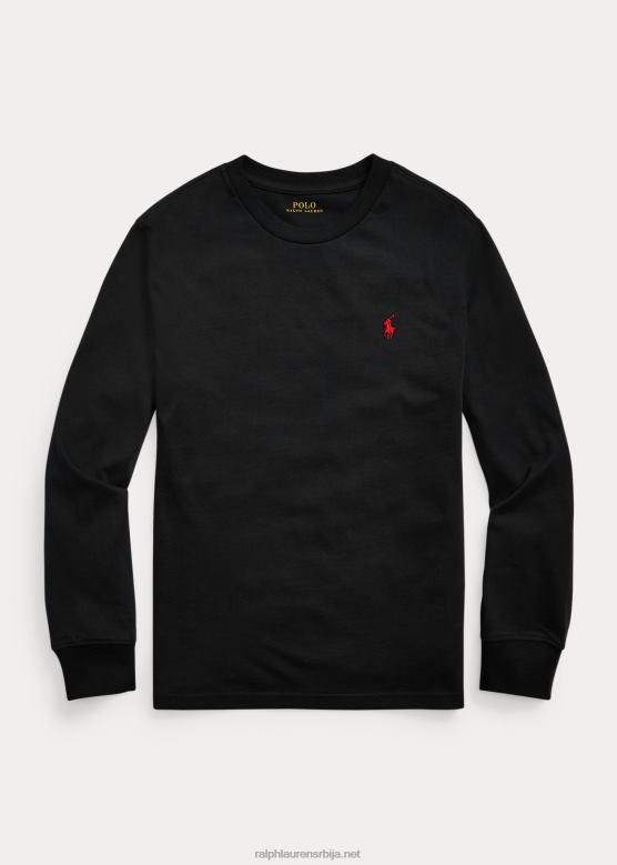 клинци Ralph Lauren мајица дугих рукава од памучног дреса V2V446285 рл црна