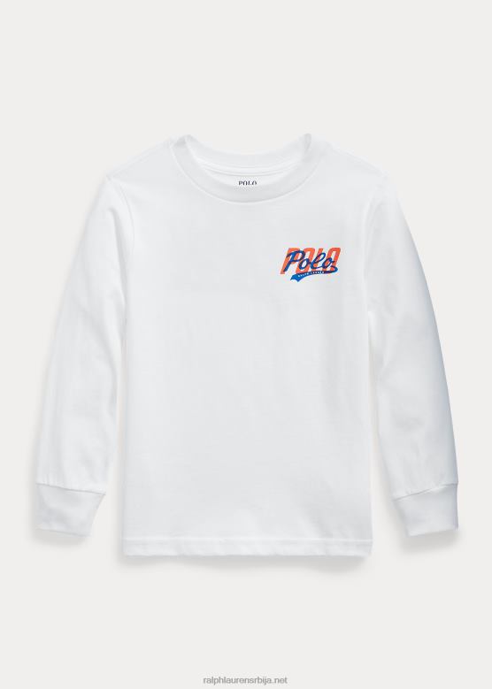 клинци Ralph Lauren мајица дугих рукава од дреса са логом V2V446527 бео