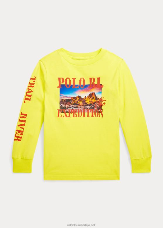 клинци Ralph Lauren памучна мајица дугих рукава са графиком V2V449906 ласер жута
