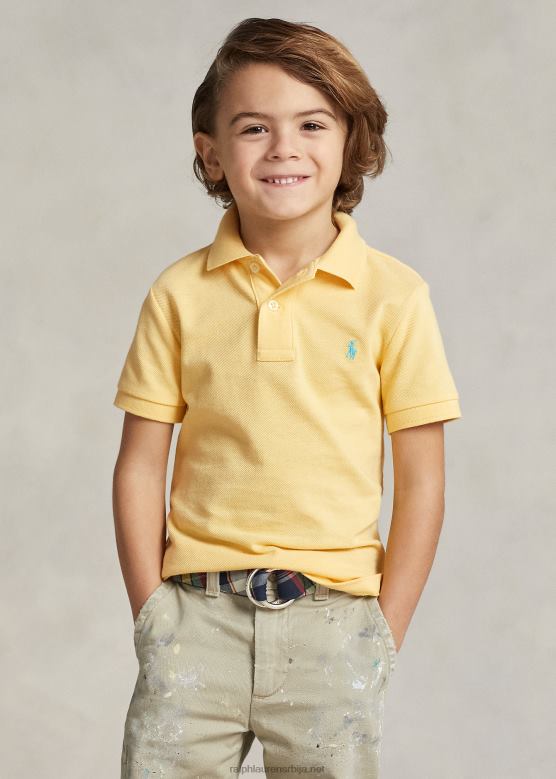 клинци Ralph Lauren култна мрежаста поло мајица V2V445699 кукурузно жуто