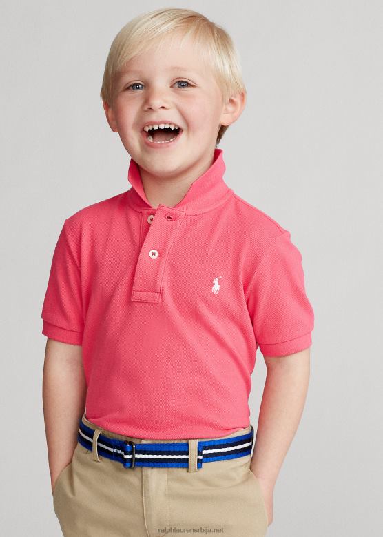 клинци Ralph Lauren култна мрежаста поло мајица V2V445702 хот пинк