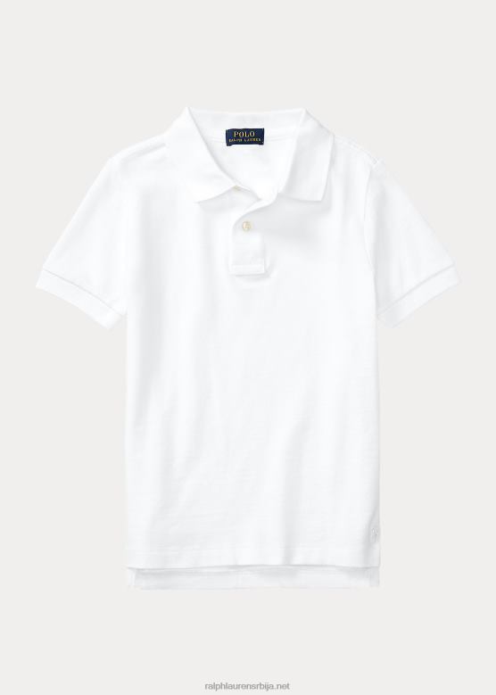 клинци Ralph Lauren памучна мрежаста униформа поло мајица V2V445851 бео