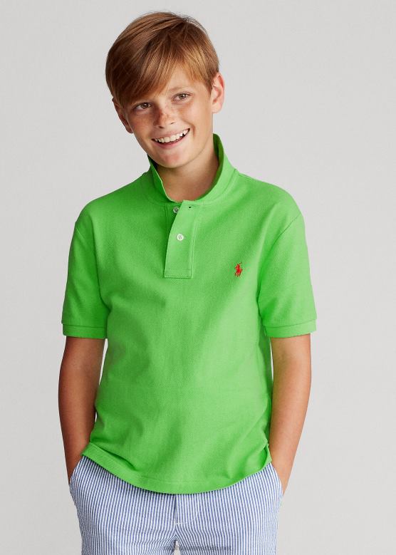 клинци Ralph Lauren култна мрежаста поло мајица V2V446028 киви лимете