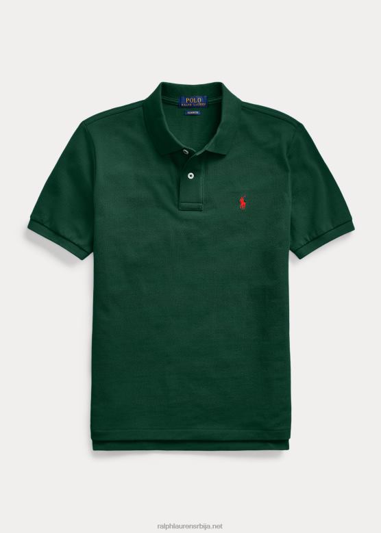 клинци Ralph Lauren култна мрежаста поло мајица V2V446030 колеџ зелено
