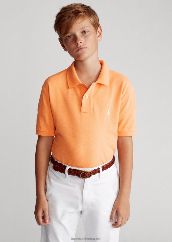 клинци Ralph Lauren култна мрежаста поло мајица V2V446033 Кеи Вест Оранге