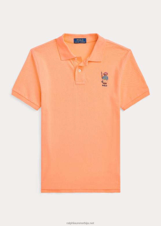 клинци Ralph Lauren поло беар памучна мрежаста поло мајица V2V446106 поштена наранџаста