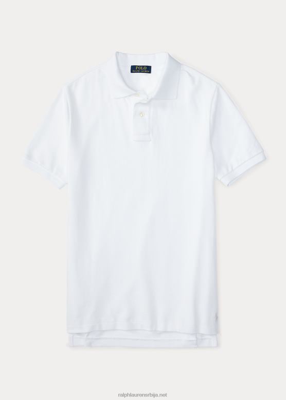 клинци Ralph Lauren памучна мрежаста униформа поло мајица V2V446229 бео