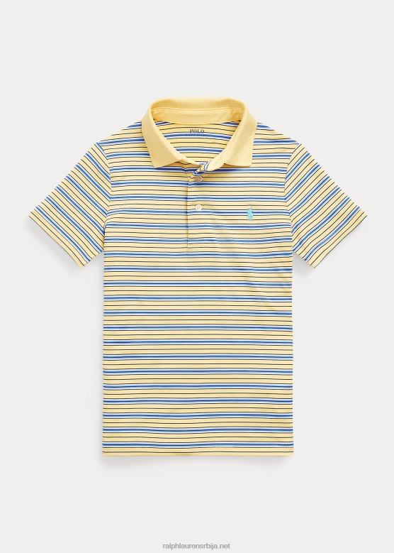 клинци Ralph Lauren пругаста поло мајица од дреса V2V446468 кукурузно жуто мулти