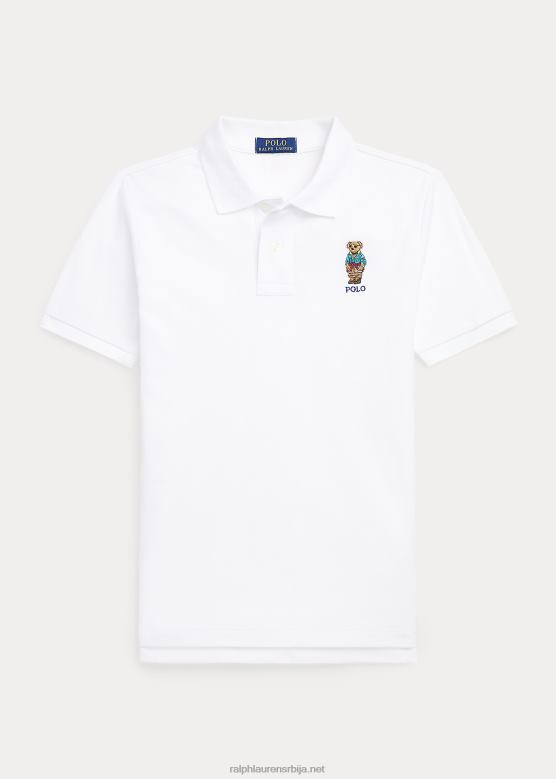 клинци Ralph Lauren поло беар памучна мрежаста поло мајица V2V446638 бео