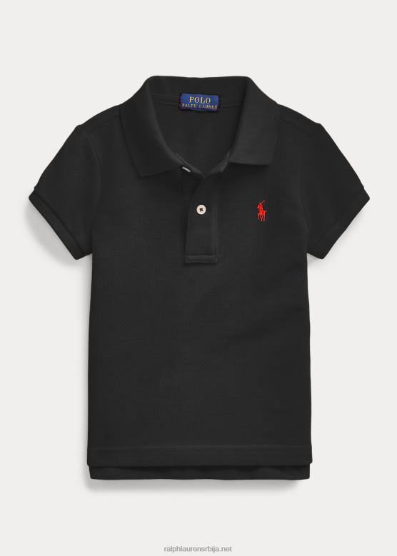 клинци Ralph Lauren памучна мрежаста поло мајица V2V446736 црн