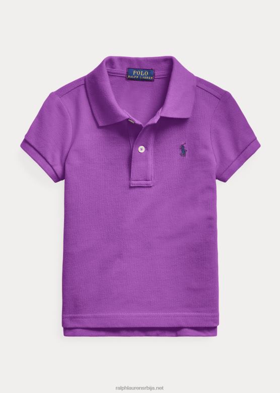 клинци Ralph Lauren памучна мрежаста поло мајица V2V446739 палома љубичаста