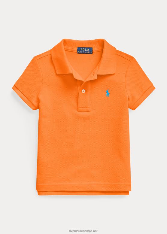 клинци Ralph Lauren памучна мрежаста поло мајица V2V446745 ресорт наранџаста