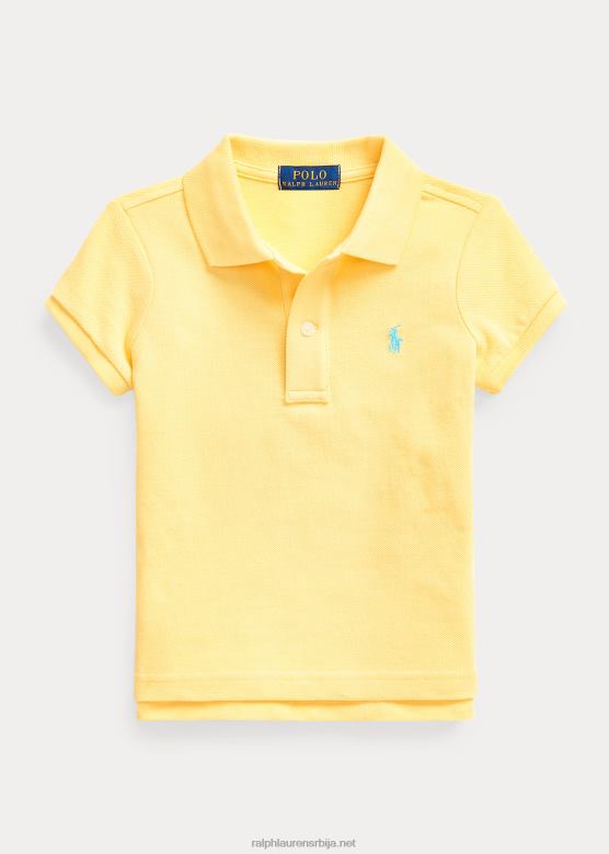 клинци Ralph Lauren памучна мрежаста поло мајица V2V446754 кукурузно жуто