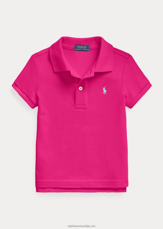 клинци Ralph Lauren памучна мрежаста поло мајица V2V446757 ружичасто небо