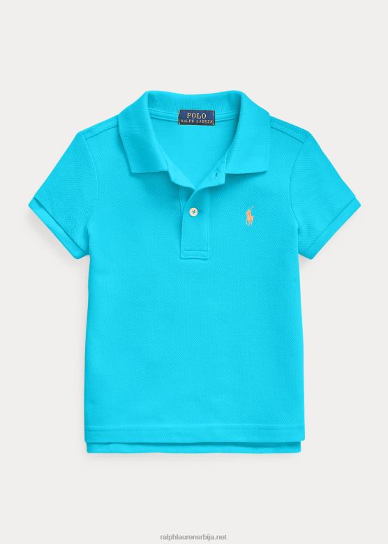 клинци Ralph Lauren памучна мрежаста поло мајица V2V446761 увала плава