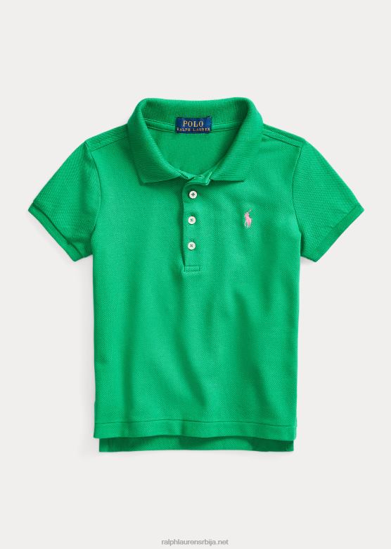 клинци Ralph Lauren растезљива памучна мрежаста поло мајица V2V446789 стабљика зелена