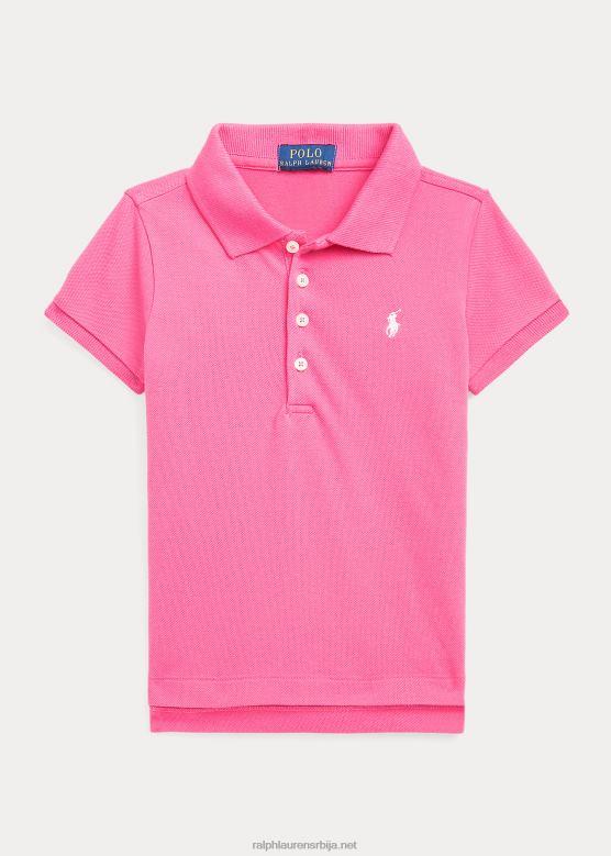 клинци Ralph Lauren растезљива памучна мрежаста поло мајица V2V446790 пустињско розе