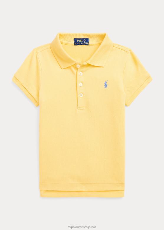 клинци Ralph Lauren растезљива памучна мрежаста поло мајица V2V446791 кукурузно жуто
