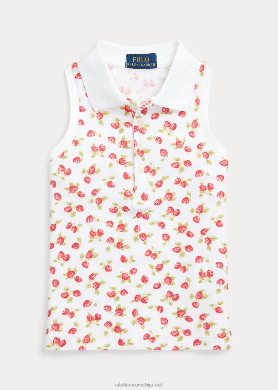 клинци Ralph Lauren мрежаста поло мајица без рукава од јагоде V2V446821 отисак јагоде