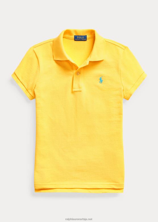 клинци Ralph Lauren памучна мрежаста поло мајица V2V446985 жутоперка