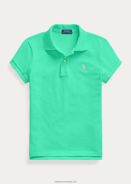 клинци Ralph Lauren памучна мрежаста поло мајица V2V446989 залазак сунца зелен