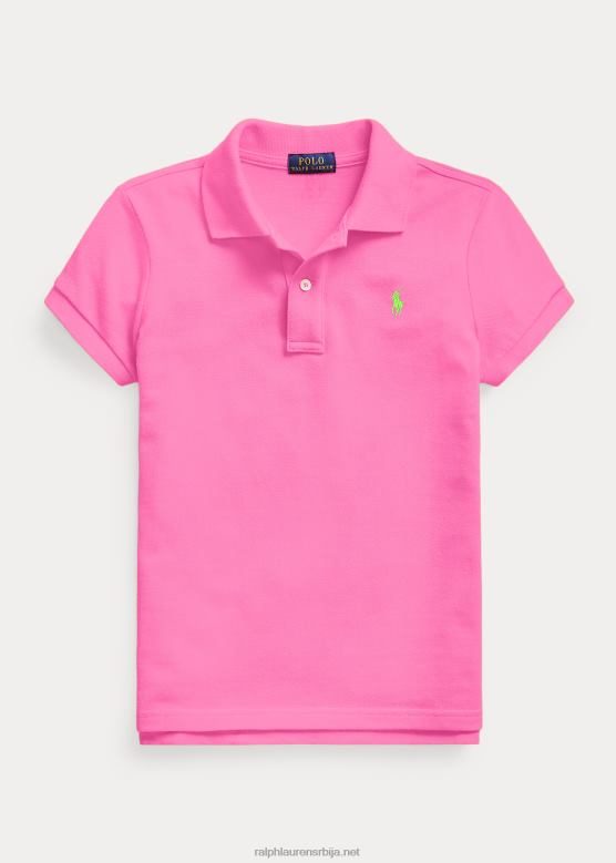 клинци Ralph Lauren памучна мрежаста поло мајица V2V446997 далиа пинк