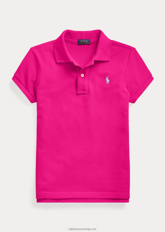 клинци Ralph Lauren памучна мрежаста поло мајица V2V446999 ружичасто небо