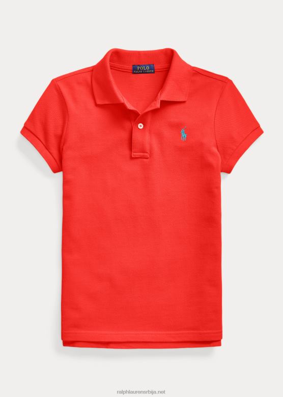 клинци Ralph Lauren памучна мрежаста поло мајица V2V447008 латица руже