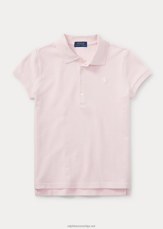 клинци Ralph Lauren растезљива памучна мрежаста поло мајица V2V447040 розе