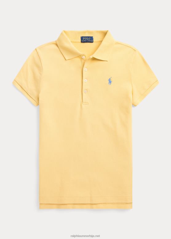 клинци Ralph Lauren растезљива памучна мрежаста поло мајица V2V447046 кукурузно жуто