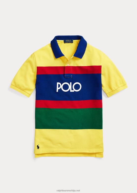 клинци Ralph Lauren памучна мрежаста поло мајица са логотипом V2V449813 лимун црусх мулти