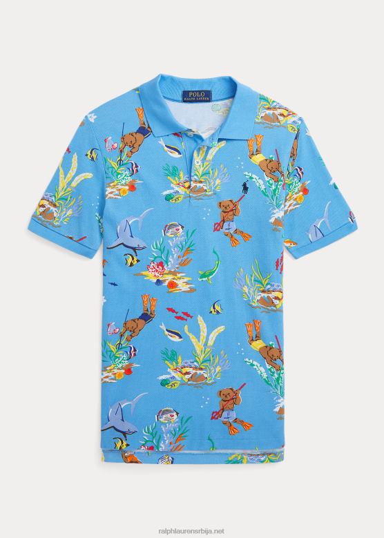 клинци Ralph Lauren поло беар памучна мрежаста поло мајица V2V449860 беарваииан блуе