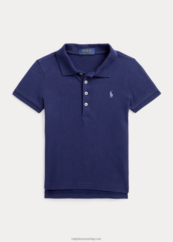 клинци Ralph Lauren растезљива памучна мрежаста поло мајица V2V449936 морнарица